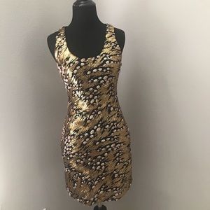 GIANNI BINI  XS SEQUIN RACER BACK DRESS